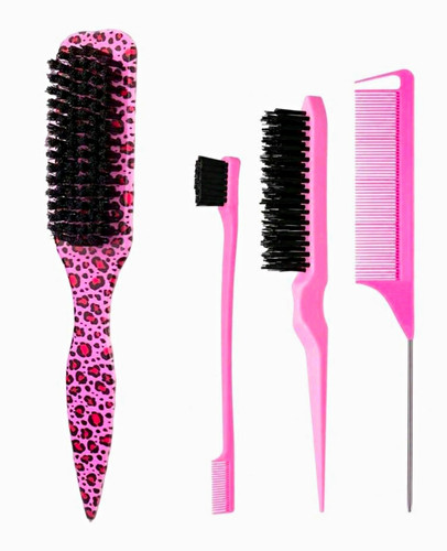 Pink black leopard - pink, &