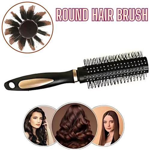 Round men women hair brush - round,