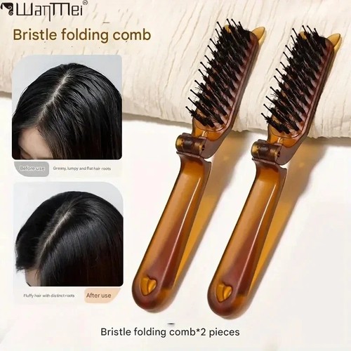 Boar bristle hair brush - boar,