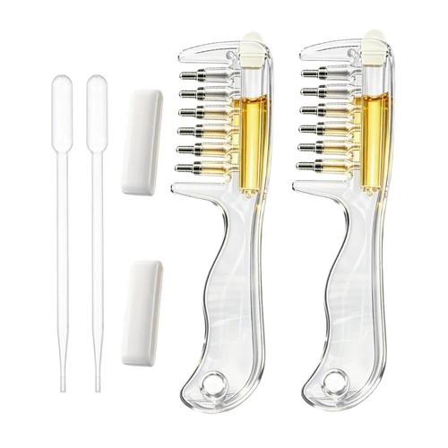 Hair oil applicator comb - hair,