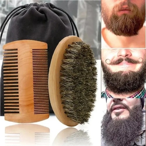 Natural boar bristle beard - boar,