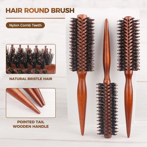 Wooden round hair brush - hair,