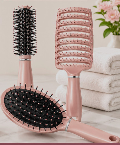 3pc hair brush set paddle - 3pc,