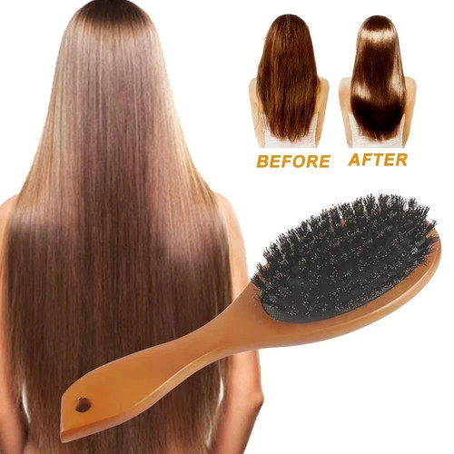 Boar bristle hair brush - bristle,