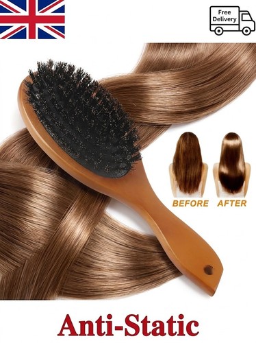 Boar bristle hair brush - boar, brush,