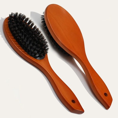 Boar bristle hair brush - boar,