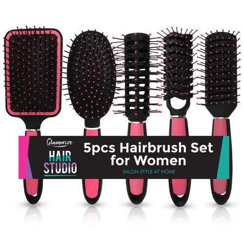 5pk hair brush set - hair, women