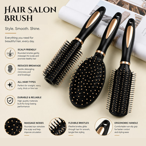 Premium salon round - salon, paddle