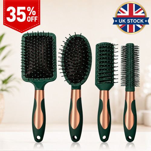 4pk detangling hair brush set - 4pk,